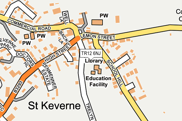 TR12 6NJ map - OS OpenMap – Local (Ordnance Survey) TR12 6NJ map - OS OpenMap – Local (Ordnance Survey)