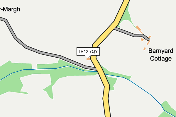 TR12 7QY map - OS OpenMap – Local (Ordnance Survey) TR12 7QY map - OS OpenMap – Local (Ordnance Survey)