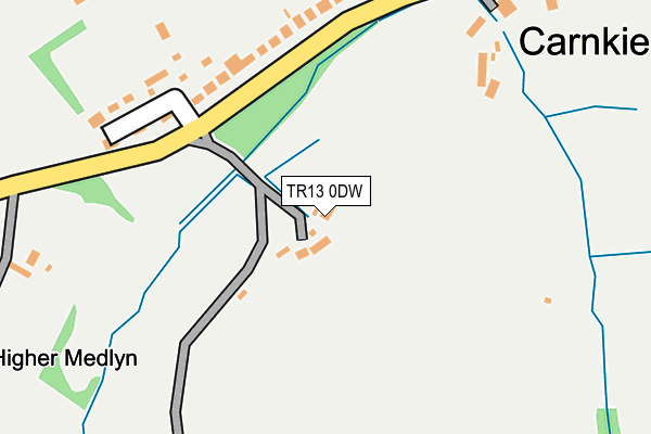 TR13 0DW map - OS OpenMap – Local (Ordnance Survey) TR13 0DW map - OS OpenMap – Local (Ordnance Survey)