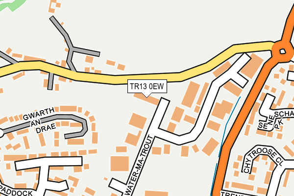 TR13 0EW map - OS OpenMap – Local (Ordnance Survey) TR13 0EW map - OS OpenMap – Local (Ordnance Survey)