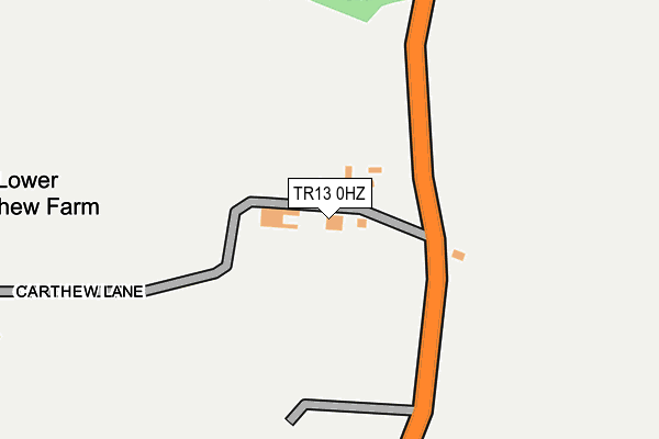 TR13 0HZ map - OS OpenMap – Local (Ordnance Survey) TR13 0HZ map - OS OpenMap – Local (Ordnance Survey)