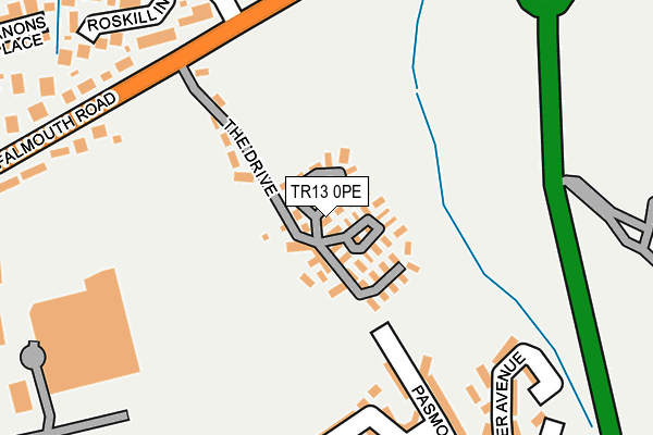 TR13 0PE map - OS OpenMap – Local (Ordnance Survey) TR13 0PE map - OS OpenMap – Local (Ordnance Survey)