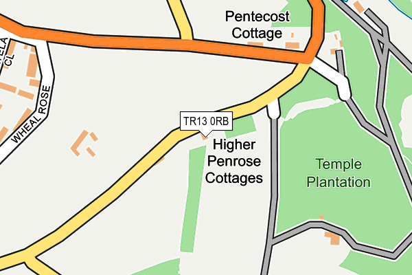 TR13 0RB map - OS OpenMap – Local (Ordnance Survey) TR13 0RB map - OS OpenMap – Local (Ordnance Survey)