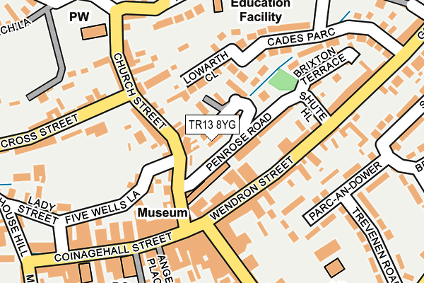 TR13 8YG map - OS OpenMap – Local (Ordnance Survey) TR13 8YG map - OS OpenMap – Local (Ordnance Survey)