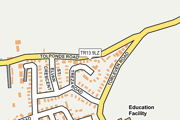 TR13 9LZ map - OS OpenMap – Local (Ordnance Survey)
