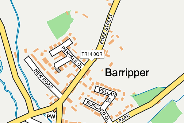TR14 0QR map - OS OpenMap – Local (Ordnance Survey) TR14 0QR map - OS OpenMap – Local (Ordnance Survey)