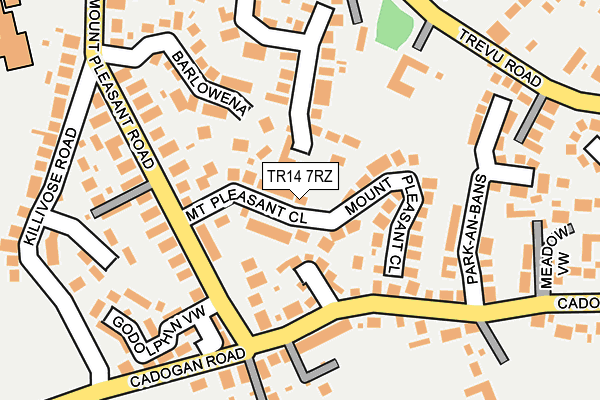 TR14 7RZ map - OS OpenMap – Local (Ordnance Survey) TR14 7RZ map - OS OpenMap – Local (Ordnance Survey)