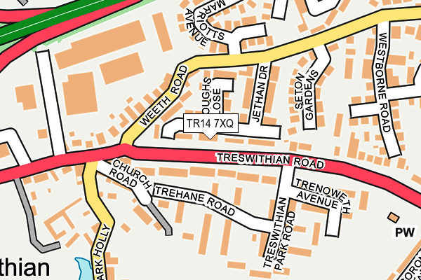 TR14 7XQ map - OS OpenMap – Local (Ordnance Survey) TR14 7XQ map - OS OpenMap – Local (Ordnance Survey)