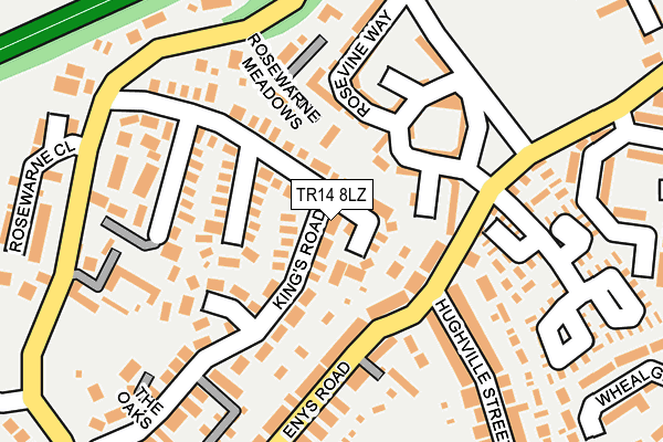 TR14 8LZ map - OS OpenMap – Local (Ordnance Survey) TR14 8LZ map - OS OpenMap – Local (Ordnance Survey)