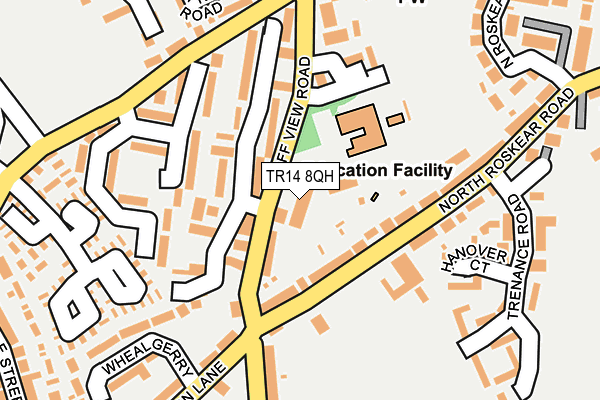 TR14 8QH map - OS OpenMap – Local (Ordnance Survey) TR14 8QH map - OS OpenMap – Local (Ordnance Survey)