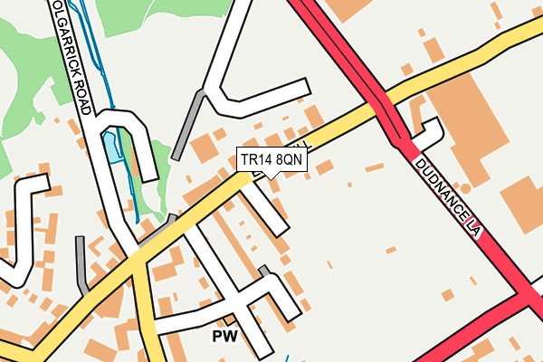TR14 8QN map - OS OpenMap – Local (Ordnance Survey) TR14 8QN map - OS OpenMap – Local (Ordnance Survey)