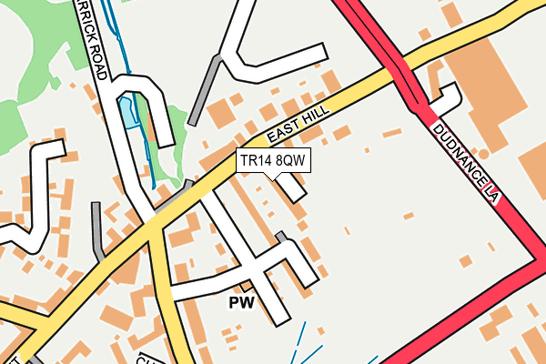 TR14 8QW map - OS OpenMap – Local (Ordnance Survey) TR14 8QW map - OS OpenMap – Local (Ordnance Survey)