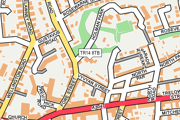 TR14 8TB map - OS OpenMap – Local (Ordnance Survey) TR14 8TB map - OS OpenMap – Local (Ordnance Survey)