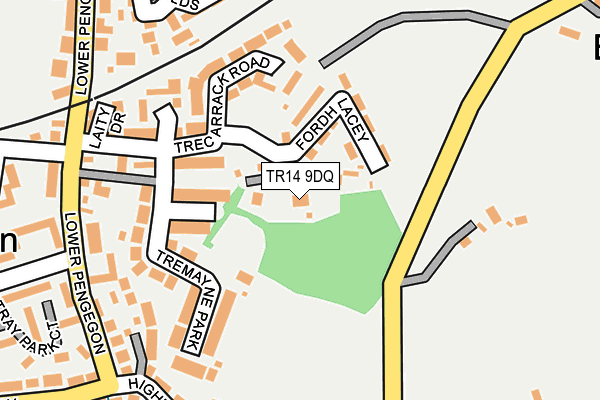 TR14 9DQ map - OS OpenMap – Local (Ordnance Survey) TR14 9DQ map - OS OpenMap – Local (Ordnance Survey)