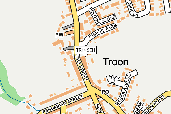 TR14 9EH map - OS OpenMap – Local (Ordnance Survey) TR14 9EH map - OS OpenMap – Local (Ordnance Survey)