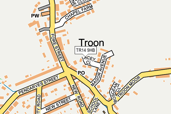 TR14 9HB map - OS OpenMap – Local (Ordnance Survey) TR14 9HB map - OS OpenMap – Local (Ordnance Survey)