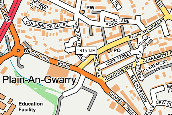 TR15 1JE map - OS OpenMap – Local (Ordnance Survey) TR15 1JE map - OS OpenMap – Local (Ordnance Survey)
