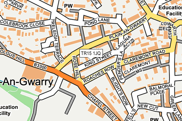 TR15 1JQ map - OS OpenMap – Local (Ordnance Survey) TR15 1JQ map - OS OpenMap – Local (Ordnance Survey)