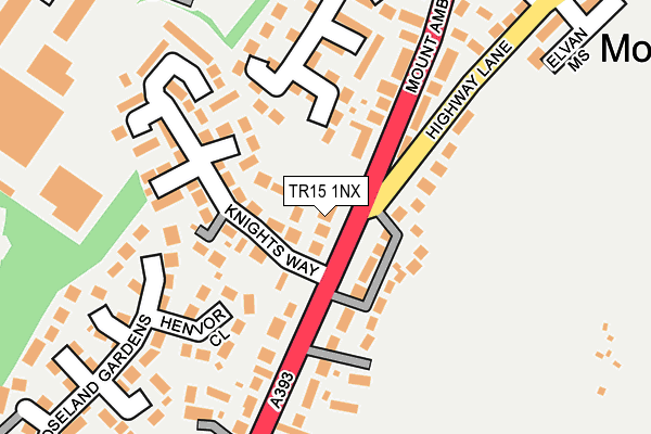 TR15 1NX map - OS OpenMap – Local (Ordnance Survey)