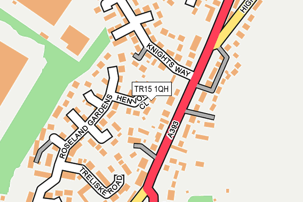 TR15 1QH map - OS OpenMap – Local (Ordnance Survey) TR15 1QH map - OS OpenMap – Local (Ordnance Survey)