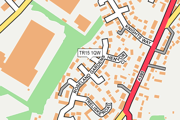 TR15 1QW map - OS OpenMap – Local (Ordnance Survey) TR15 1QW map - OS OpenMap – Local (Ordnance Survey)