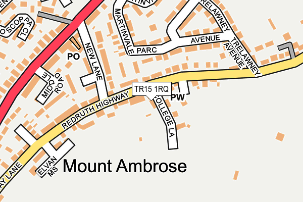 TR15 1RQ map - OS OpenMap – Local (Ordnance Survey) TR15 1RQ map - OS OpenMap – Local (Ordnance Survey)