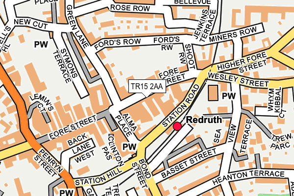 TR15 2AA map - OS OpenMap – Local (Ordnance Survey) TR15 2AA map - OS OpenMap – Local (Ordnance Survey)
