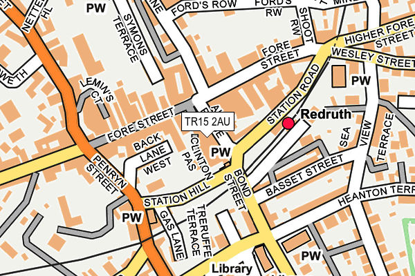 TR15 2AU map - OS OpenMap – Local (Ordnance Survey) TR15 2AU map - OS OpenMap – Local (Ordnance Survey)