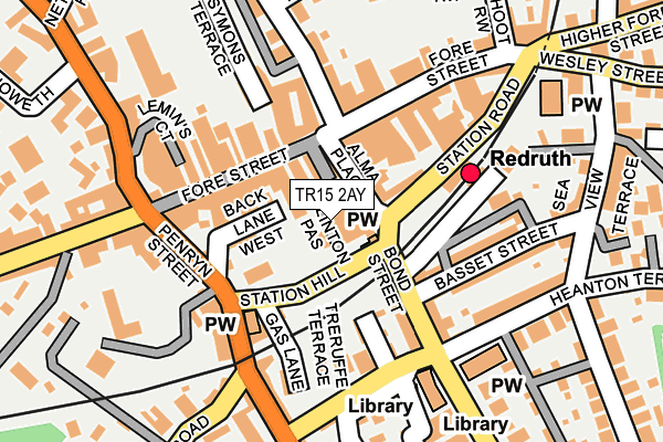 TR15 2AY map - OS OpenMap – Local (Ordnance Survey) TR15 2AY map - OS OpenMap – Local (Ordnance Survey)