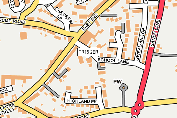 TR15 2ER map - OS OpenMap – Local (Ordnance Survey) TR15 2ER map - OS OpenMap – Local (Ordnance Survey)
