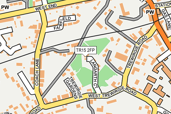 TR15 2FP map - OS OpenMap – Local (Ordnance Survey) TR15 2FP map - OS OpenMap – Local (Ordnance Survey)