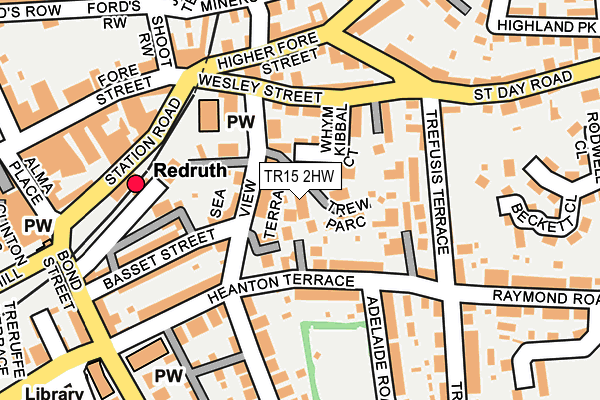 TR15 2HW map - OS OpenMap – Local (Ordnance Survey) TR15 2HW map - OS OpenMap – Local (Ordnance Survey)
