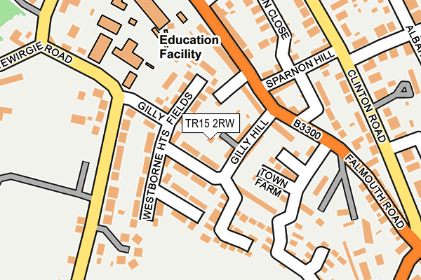TR15 2RW map - OS OpenMap – Local (Ordnance Survey) TR15 2RW map - OS OpenMap – Local (Ordnance Survey)