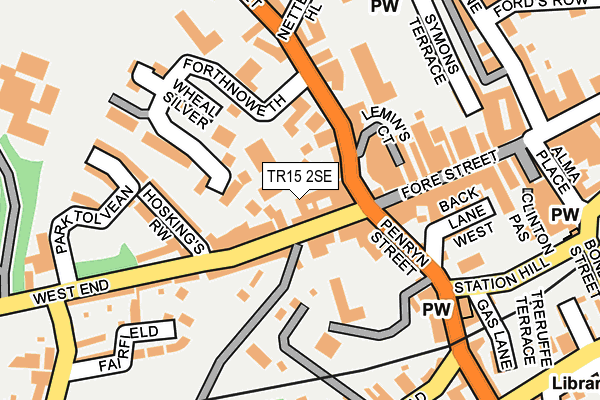 TR15 2SE map - OS OpenMap – Local (Ordnance Survey) TR15 2SE map - OS OpenMap – Local (Ordnance Survey)