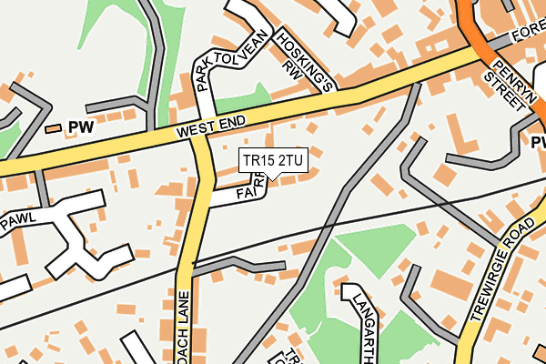 TR15 2TU map - OS OpenMap – Local (Ordnance Survey) TR15 2TU map - OS OpenMap – Local (Ordnance Survey)