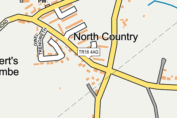 TR16 4AG map - OS OpenMap – Local (Ordnance Survey) TR16 4AG map - OS OpenMap – Local (Ordnance Survey)