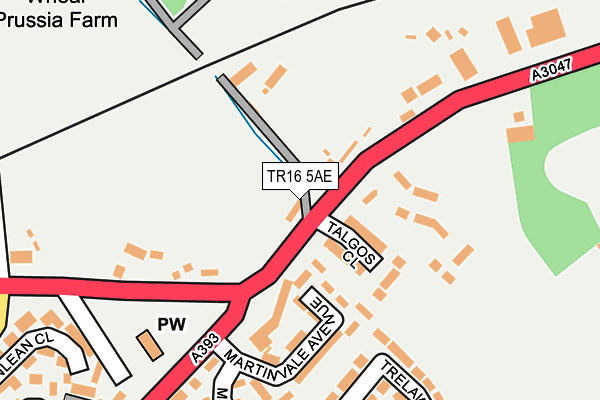 TR16 5AE map - OS OpenMap – Local (Ordnance Survey) TR16 5AE map - OS OpenMap – Local (Ordnance Survey)