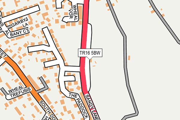 TR16 5BW map - OS OpenMap – Local (Ordnance Survey) TR16 5BW map - OS OpenMap – Local (Ordnance Survey)