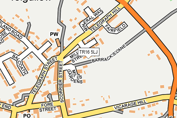 TR16 5LJ map - OS OpenMap – Local (Ordnance Survey) TR16 5LJ map - OS OpenMap – Local (Ordnance Survey)