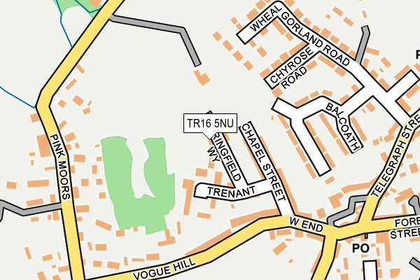 TR16 5NU map - OS OpenMap – Local (Ordnance Survey) TR16 5NU map - OS OpenMap – Local (Ordnance Survey)
