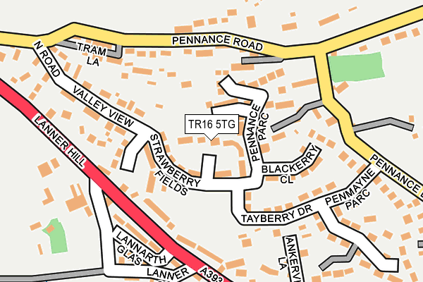 TR16 5TG map - OS OpenMap – Local (Ordnance Survey) TR16 5TG map - OS OpenMap – Local (Ordnance Survey)