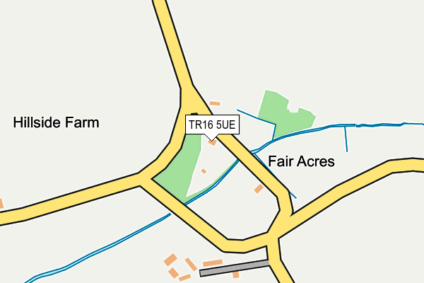 TR16 5UE map - OS OpenMap – Local (Ordnance Survey) TR16 5UE map - OS OpenMap – Local (Ordnance Survey)