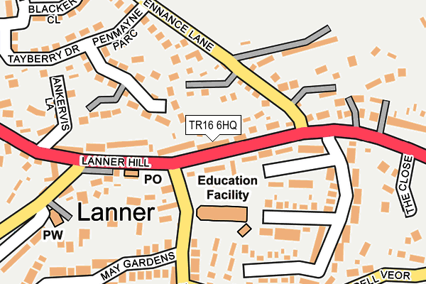 TR16 6HQ map - OS OpenMap – Local (Ordnance Survey) TR16 6HQ map - OS OpenMap – Local (Ordnance Survey)