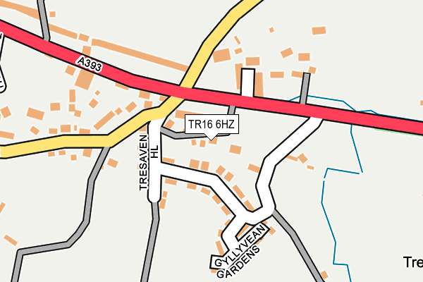 TR16 6HZ map - OS OpenMap – Local (Ordnance Survey) TR16 6HZ map - OS OpenMap – Local (Ordnance Survey)