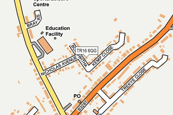 TR16 6QG map - OS OpenMap – Local (Ordnance Survey) TR16 6QG map - OS OpenMap – Local (Ordnance Survey)