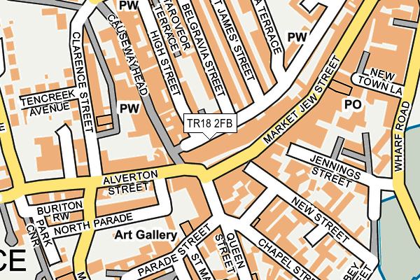 TR18 2FB map - OS OpenMap – Local (Ordnance Survey) TR18 2FB map - OS OpenMap – Local (Ordnance Survey)