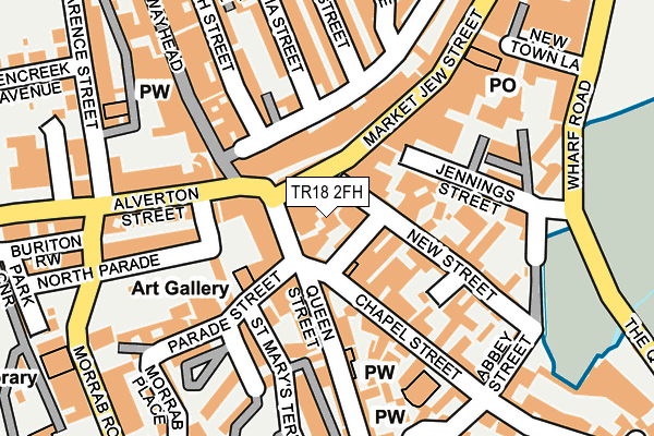 TR18 2FH map - OS OpenMap – Local (Ordnance Survey) TR18 2FH map - OS OpenMap – Local (Ordnance Survey)