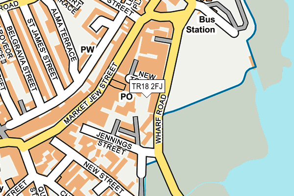 TR18 2FJ map - OS OpenMap – Local (Ordnance Survey) TR18 2FJ map - OS OpenMap – Local (Ordnance Survey)