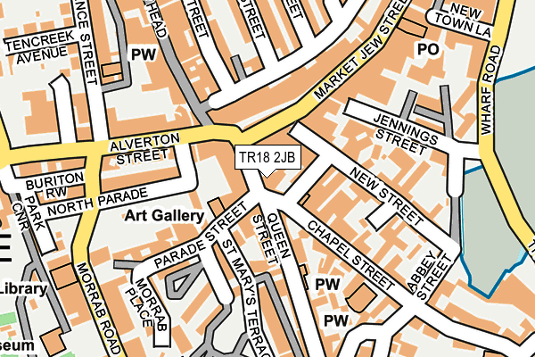 TR18 2JB map - OS OpenMap – Local (Ordnance Survey) TR18 2JB map - OS OpenMap – Local (Ordnance Survey)
