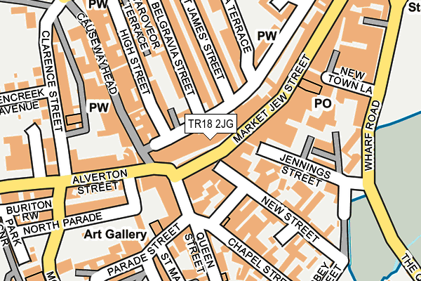 TR18 2JG map - OS OpenMap – Local (Ordnance Survey) TR18 2JG map - OS OpenMap – Local (Ordnance Survey)